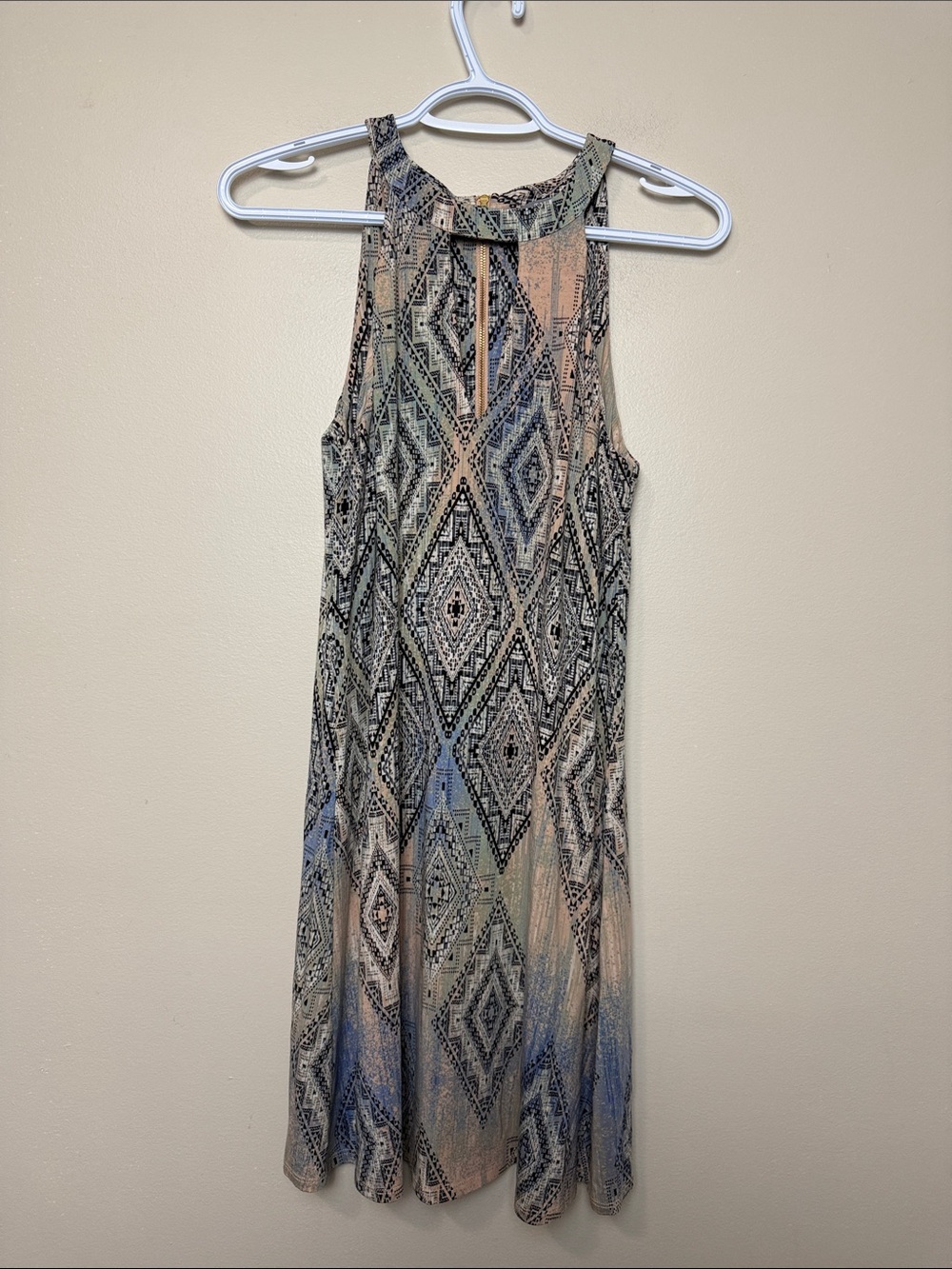 Tart Boho Geometric Sleeveless Swing Dress size S